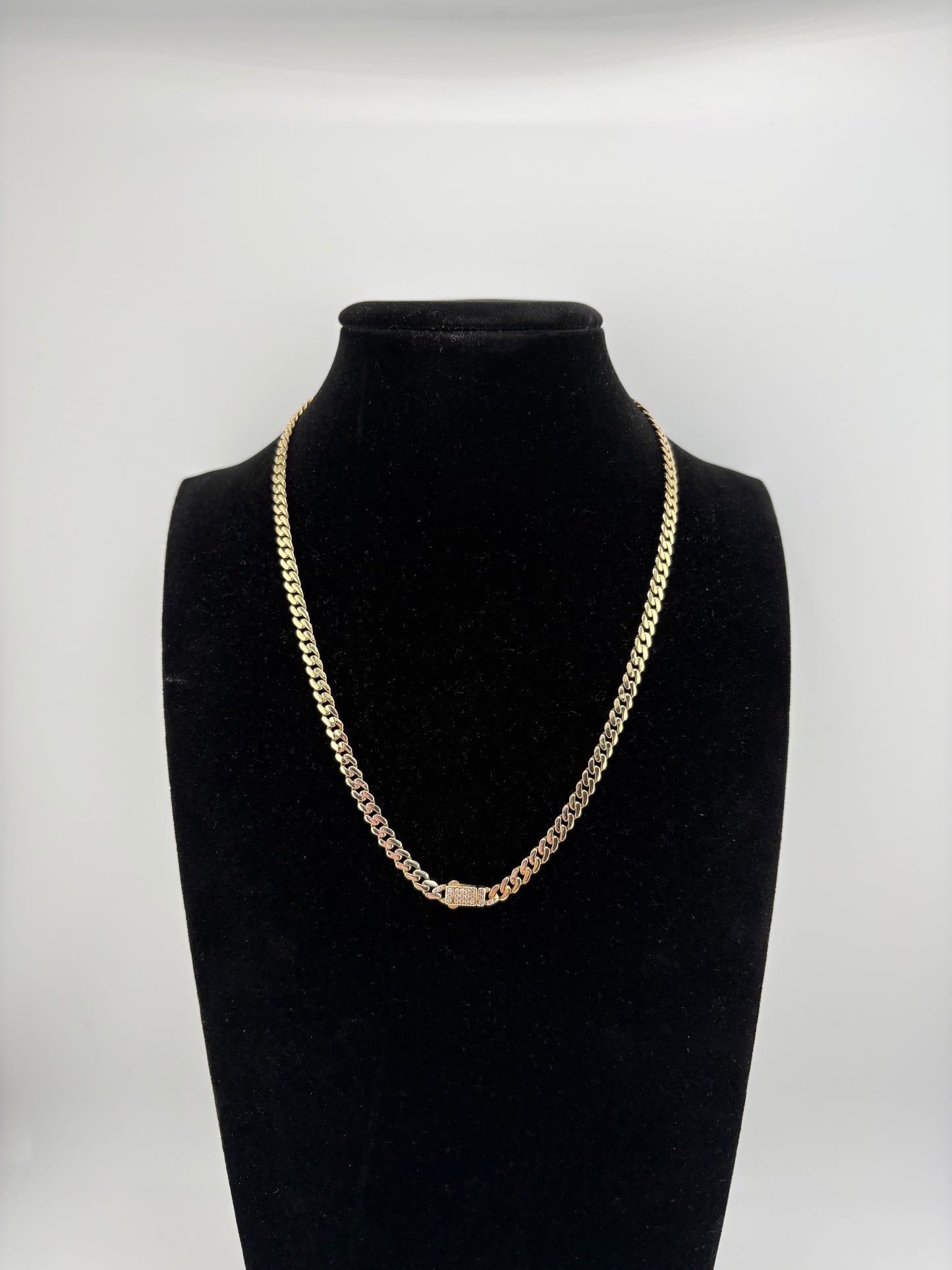 10K Baby Mónaco Necklace 16IN