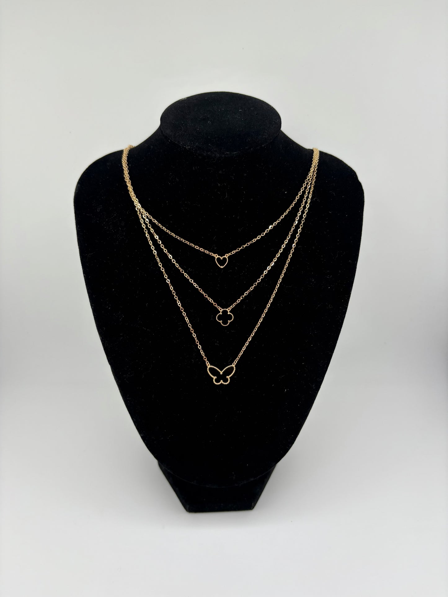 14K Trio Necklace 16-20IN