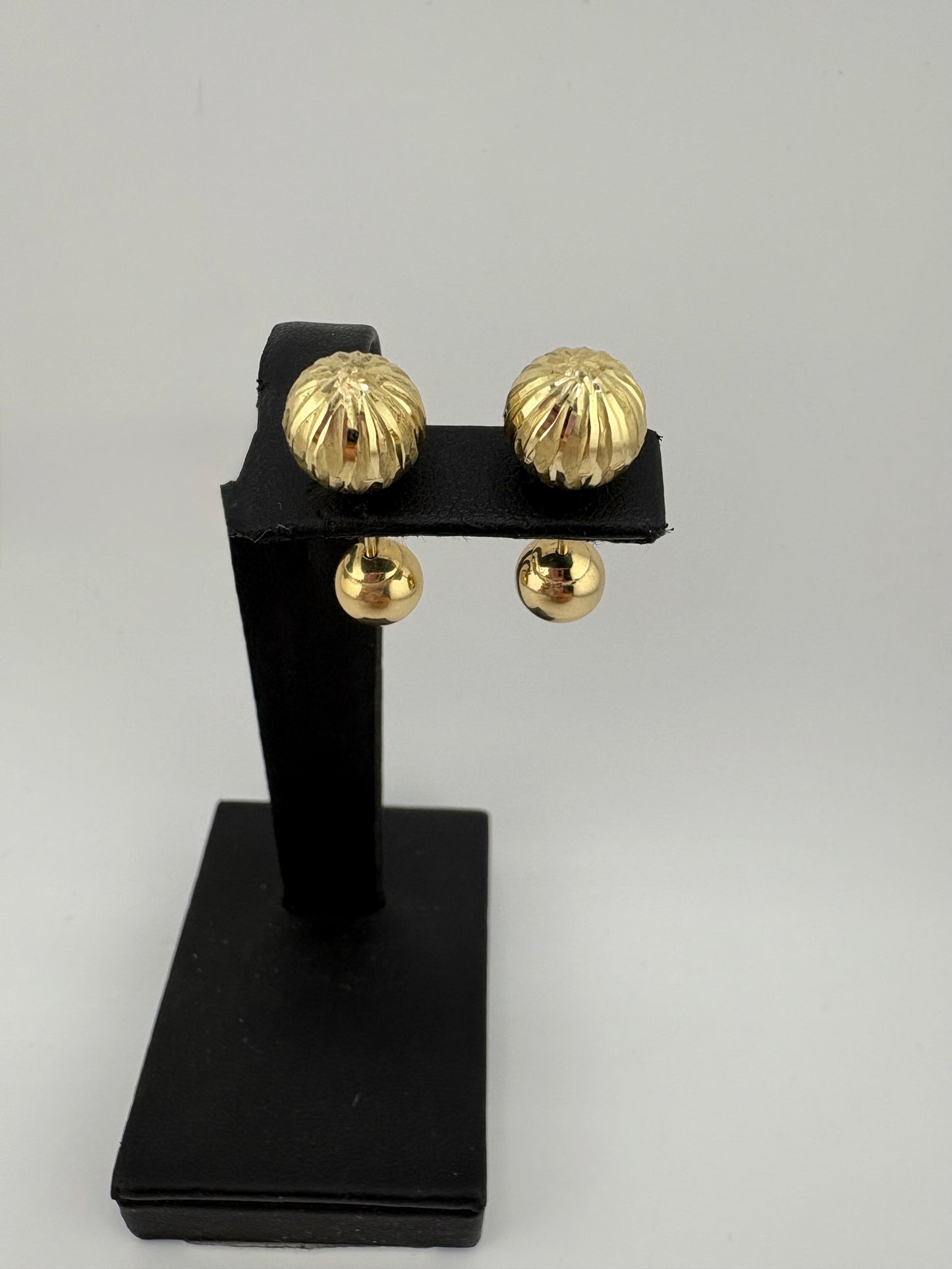 10K Gold Earrings Reverse
