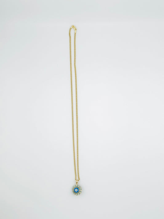 14K Estrella De Ojo Turco Necklace