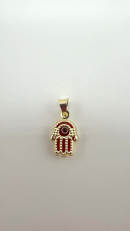 14K Ojo De Buena Suerte Pendant