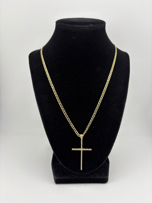 10K Cross Necklace 20 IN