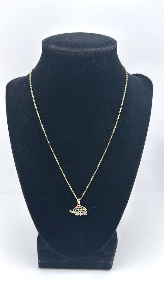 14K Turtle Necklace