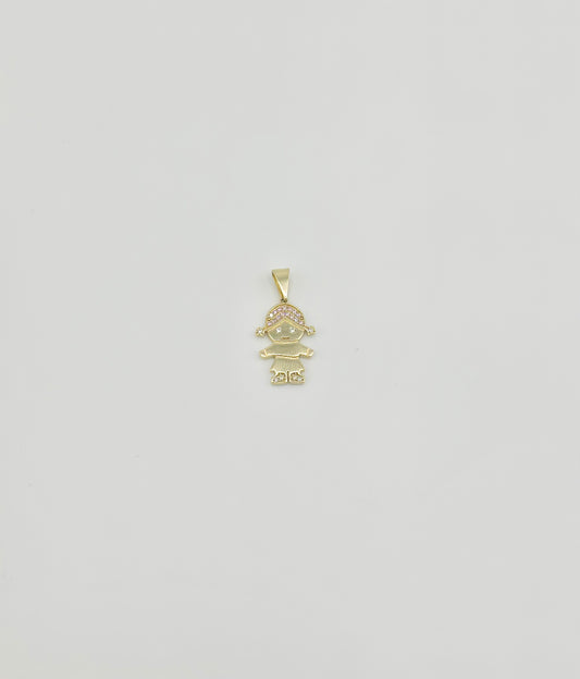 14K Girl Pendant