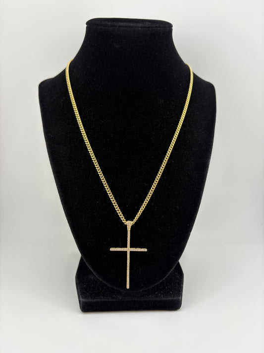 10K Cross Necklace 20IN