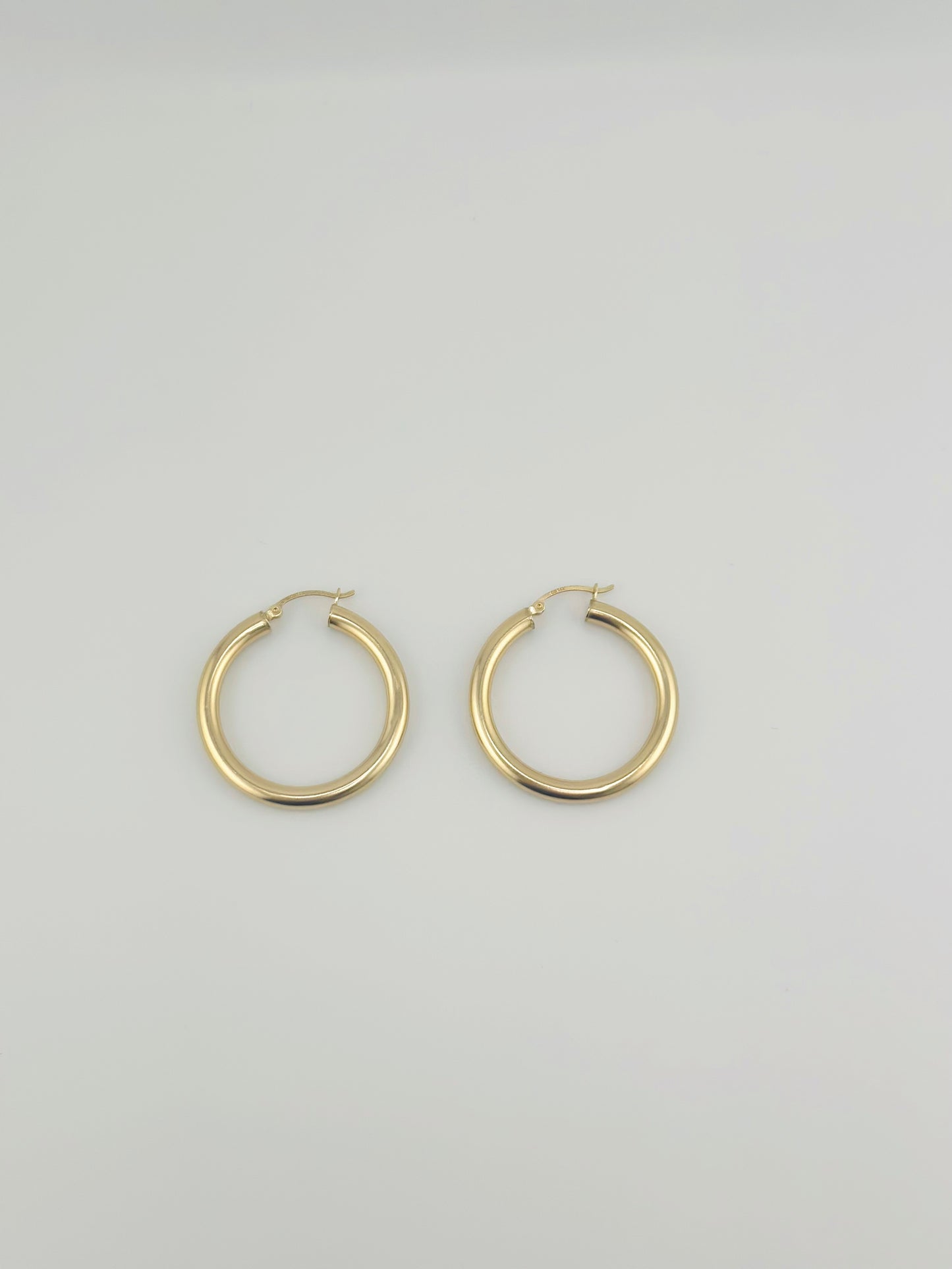 14K Medium Hoops