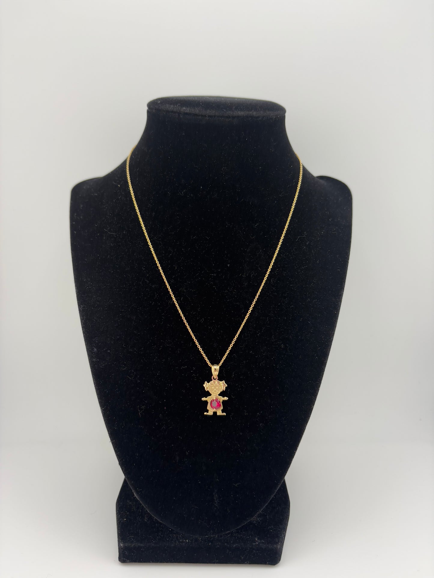 14K Girl Necklace 16IN