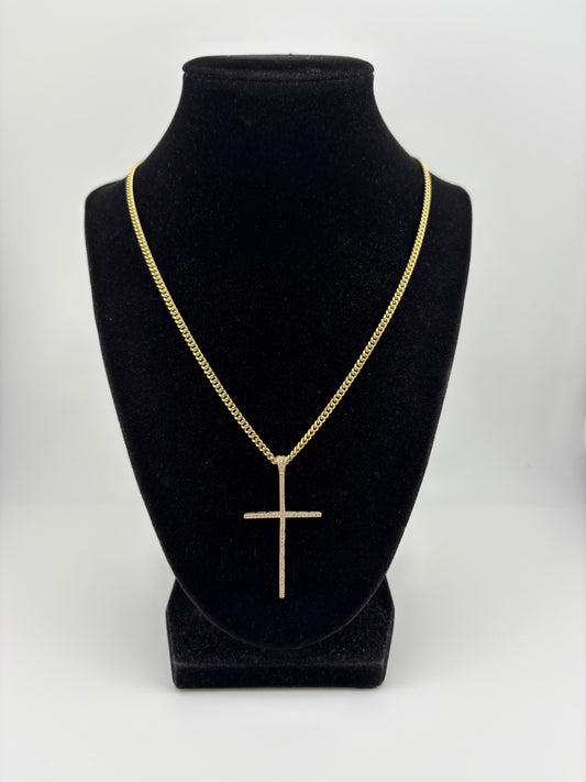 10K Cross Necklace 20IN