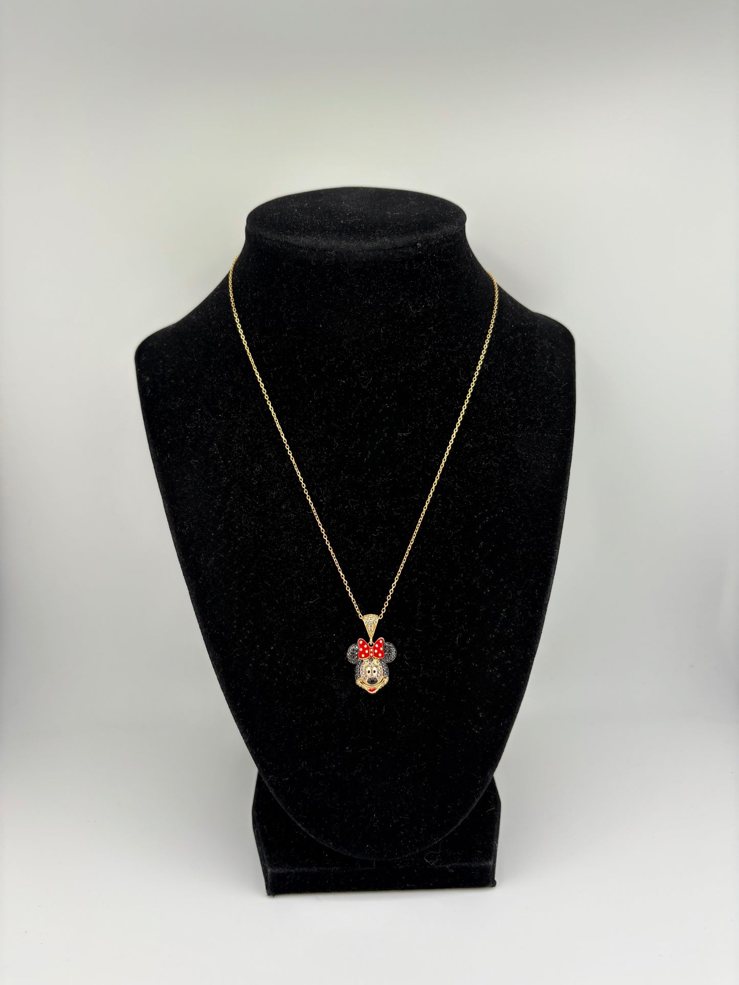 14K Minnie Necklace 18IN