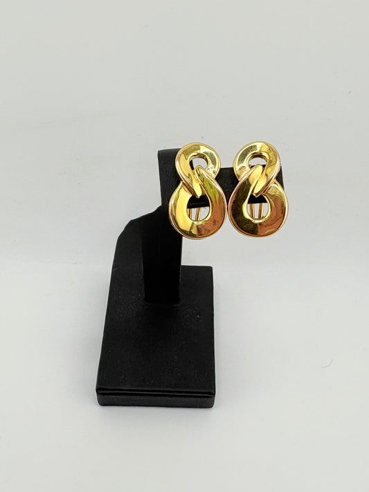 14K Omega Earrings