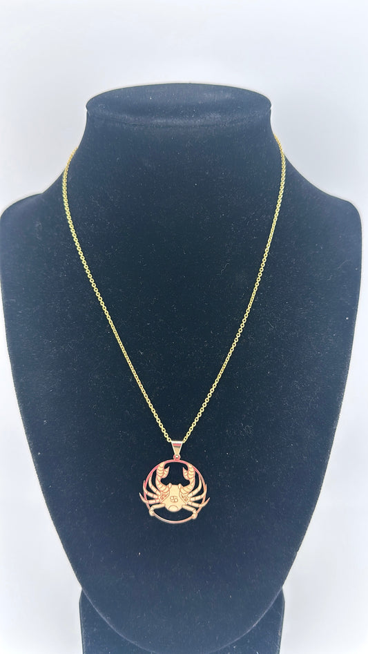 14K Cancer Signo Necklace