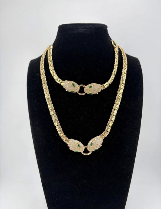 14K Gargantilla sólido Set
