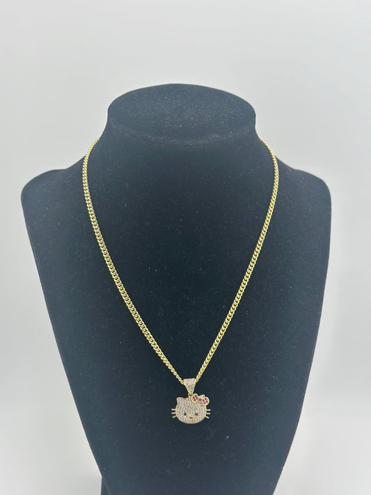 10K Hello Kitty Necklace