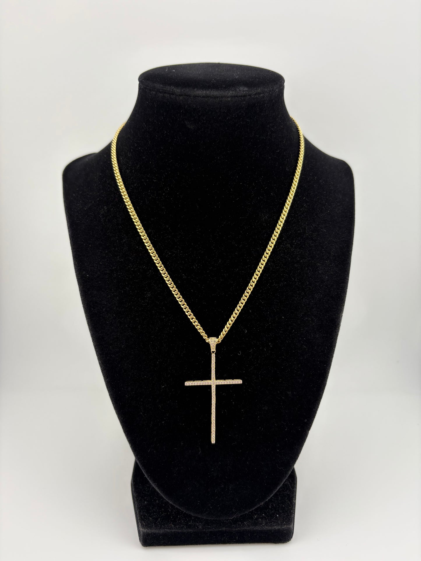 10K Cross Necklace 16IN