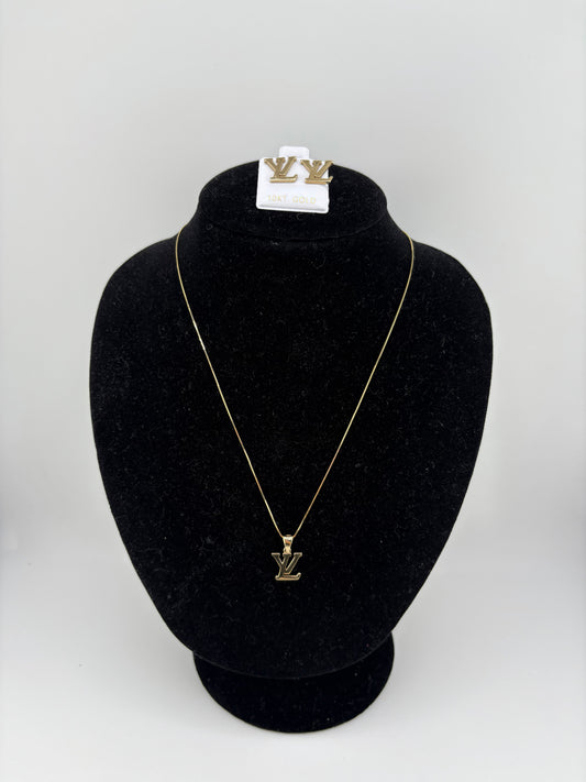 10K Necklace 18IN SET