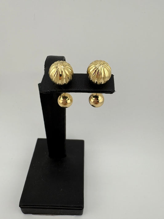 10K Gold Earrings Reverse