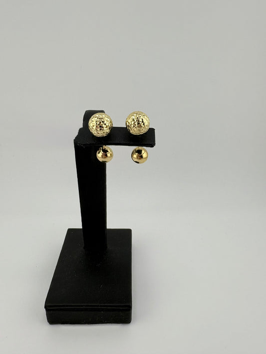 10K Gold Earrings Reverse