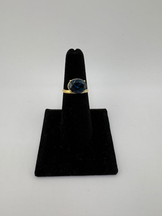 10K Gold Ring Dark Blue
