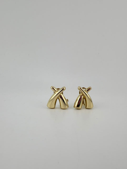 10K Omega Earrings