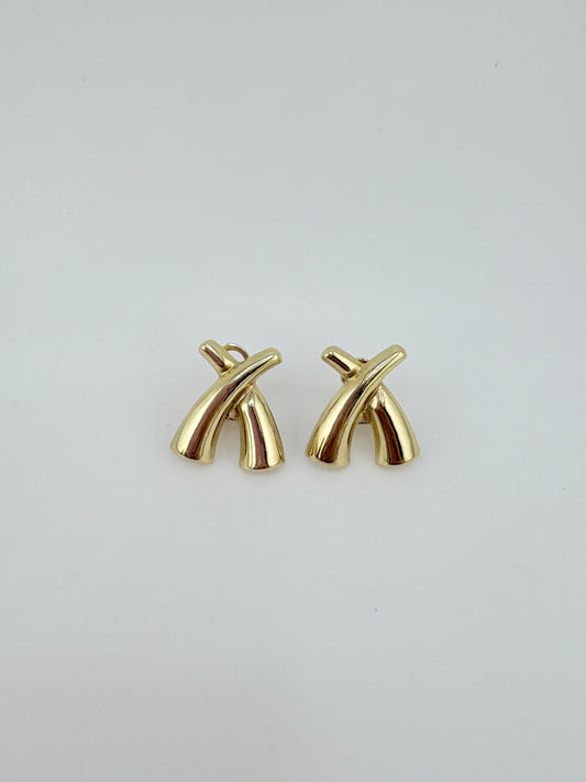 10K Omega Earrings