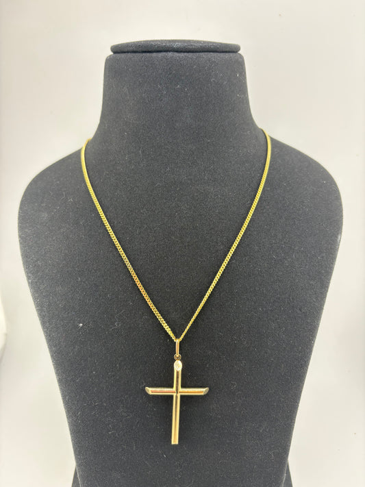 10K Solid Necklace 22IN