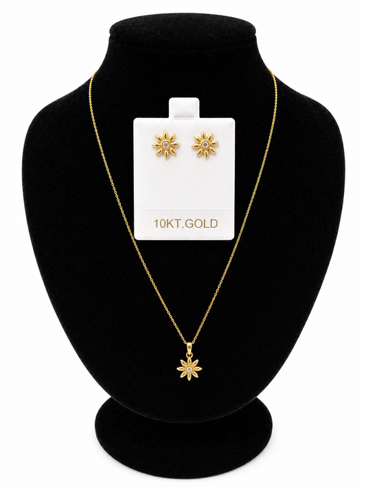 10K Necklace 18IN Set