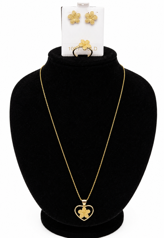 10K Necklace 18IN Set